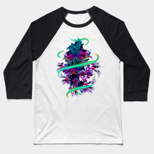 Flower Purple Spring Summer Colorful Baseball T-Shirt